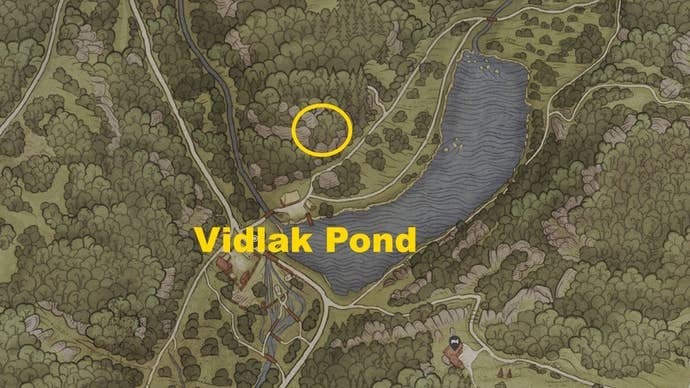 A map image showing where to find Brunswick's second treasure map location in Kingdom Come Deliverance 2
