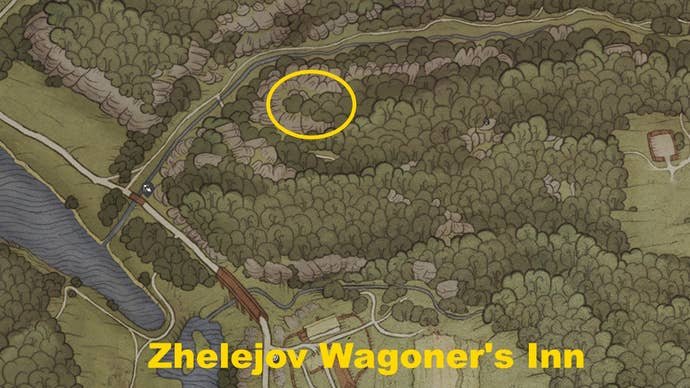 A map image showing where to find Brunswick's third treasure map location in Kingdom Come Deliverance 2