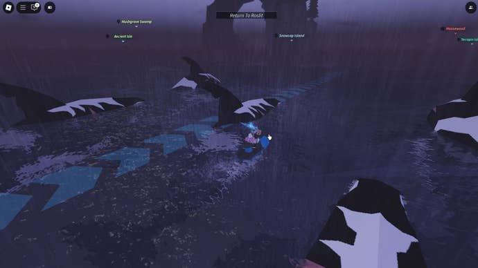 The player sails alongside an Orca Migration in Fisch