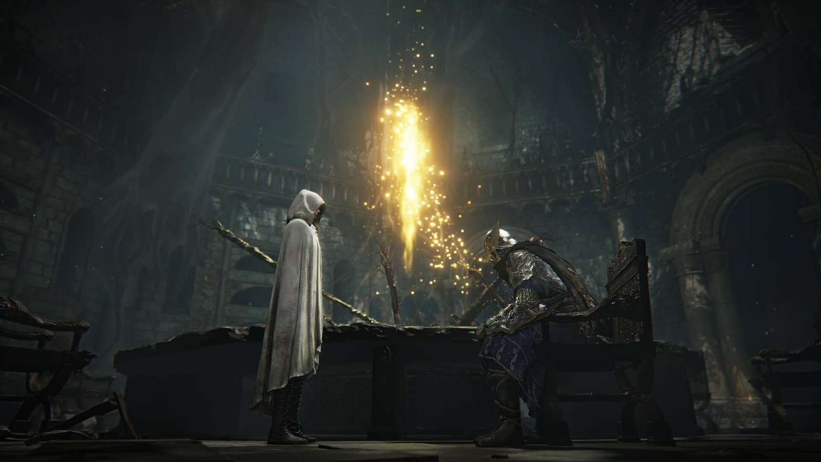 Wylder and the Priestess can be seen talking in the Hold in Elden Ring: Nightreign