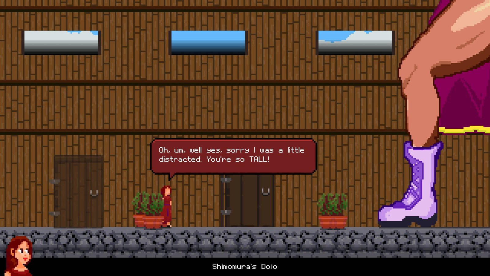 Quantum Witch's Ren can be seen inside of the dojo speaking to her mentor